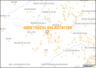map of Honeysuckle Plantation