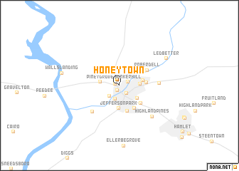 map of Honey Town