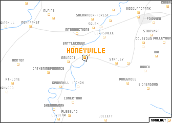 map of Honeyville