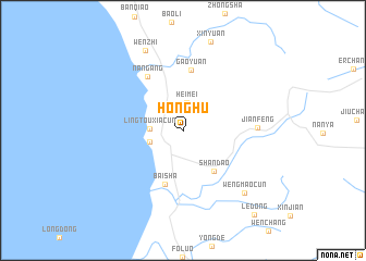 map of Honghu