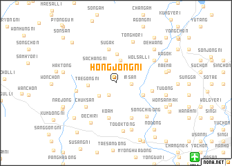 map of Hongjŏng-ni