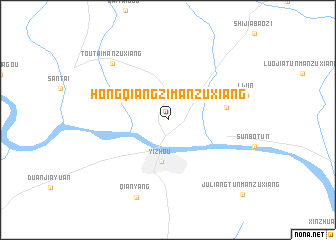 map of Hongqiangzimanzuxiang