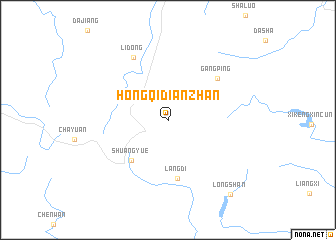 map of Hongqidianzhan