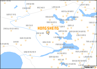 map of Hongsheng