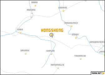 map of Hongsheng