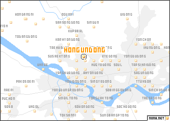 map of Hongŭn-dong