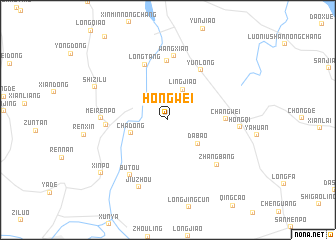 map of Hongwei