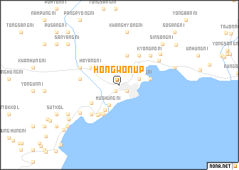 map of Hongwŏn-ŭp