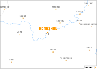 map of Hongzhou