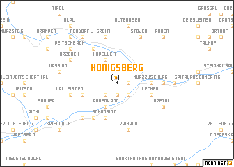 map of Hönigsberg