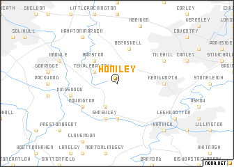 map of Honiley