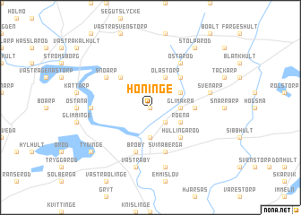 map of Höninge