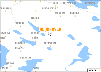 map of Honkakylä