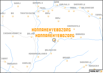 map of Honnāmeh-ye Bozorg