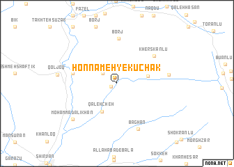 map of Honnāmeh-ye Kūchak