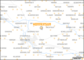 map of Hönnersum