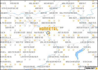 map of Hönnetal