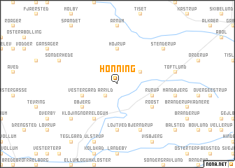 map of Hønning