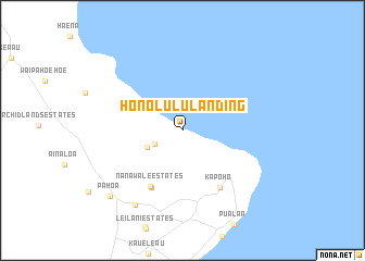 map of Honolulu Landing