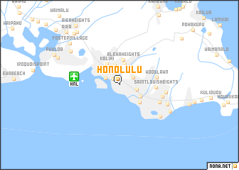 map of Honolulu