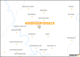 map of Honório da Fonseca