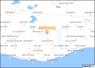 map of Hönsinge