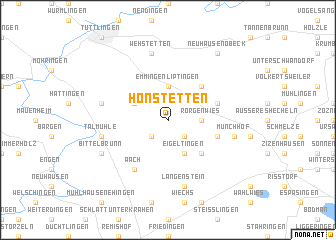 map of Honstetten