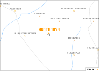 map of Hontanaya