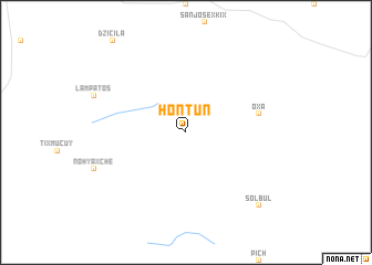 map of Hontún