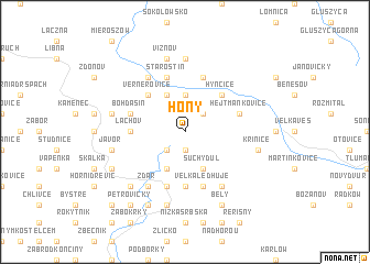 map of Hony