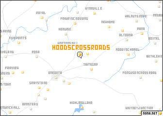 map of Hoods Crossroads