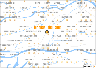 map of Hoogblokland