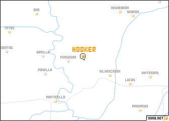 map of Hooker