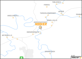 map of Hooker