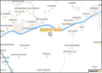 map of Hookstown