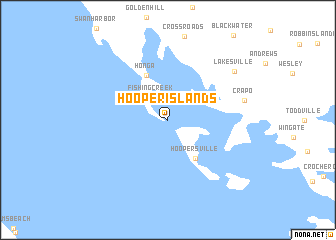 map of Hooper Islands