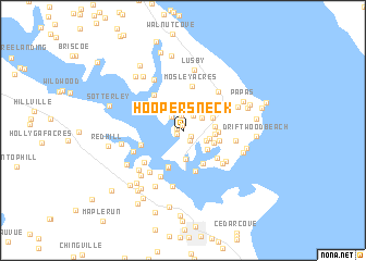 map of Hoopers Neck