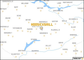 map of Hoosicks Mill