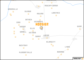 map of Hoosier