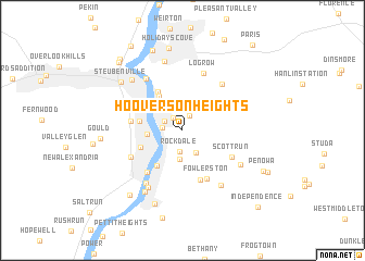 map of Hooverson Heights