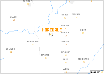 map of Hopedale