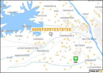 map of Hope Ferry Estates