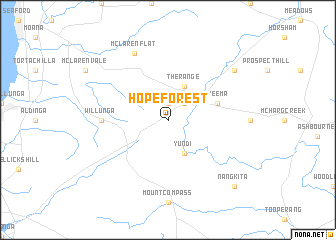 map of Hope Forest