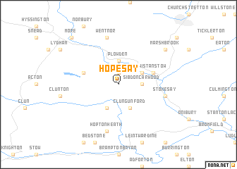 map of Hopesay