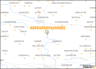 map of Hope under Dinmore