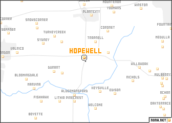 map of Hopewell