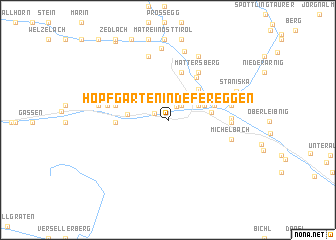 map of Hopfgarten in Defereggen