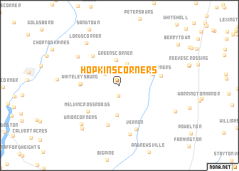 map of Hopkins Corners