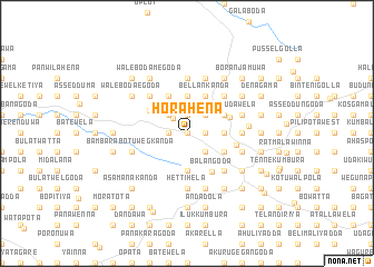 map of Horahena