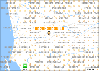 map of Horakandawila